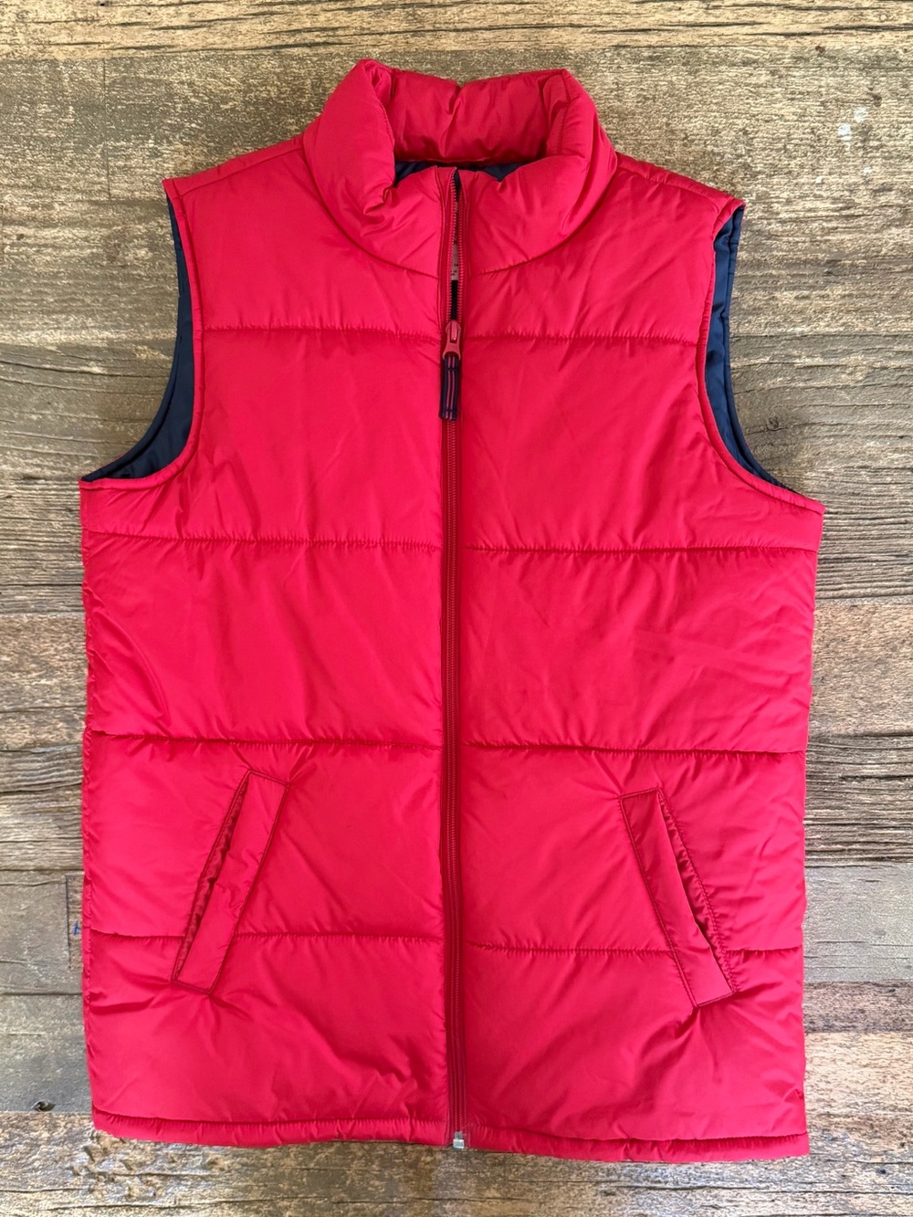 Lands End Kids Red Puffer Vest Size L (14-16)